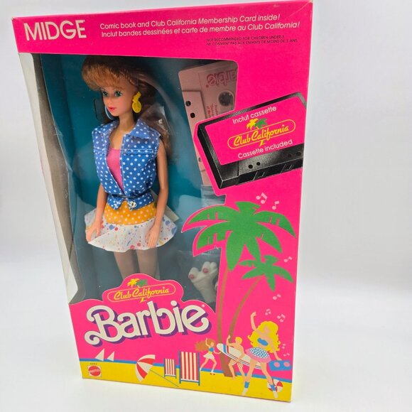 Mattel Canada Barbie Club California Midge Doll With Cassette 1987 NRFB 4442 Rea - Picture 8 of 16